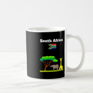 Taza De Café Bandera de Sudáfrica Recuerdo de Vacaciones Amante
