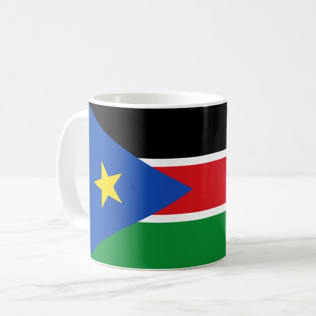 Taza De Café Bandera de Sudán del Sur (Anverso izquierdo)