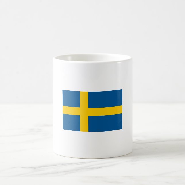 Taza De Café Bandera de Suecia Mug (Centro)