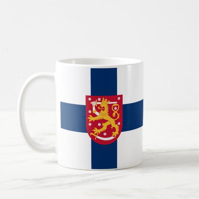 Taza De Café Bandera de Suomi (Izquierda)