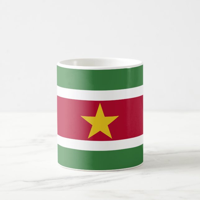 Taza De Café Bandera de Surinam (Centro)