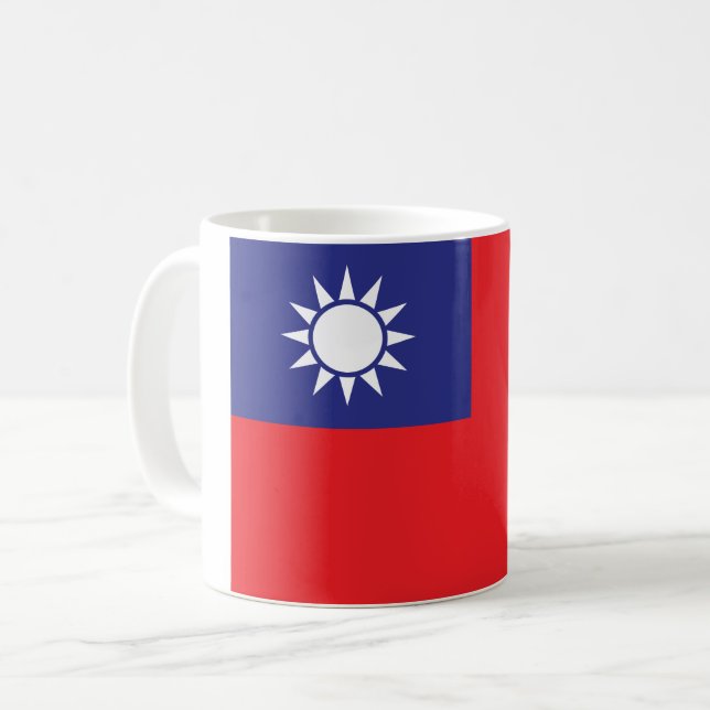 Taza De Café Bandera de Taiwán (Anverso izquierdo)