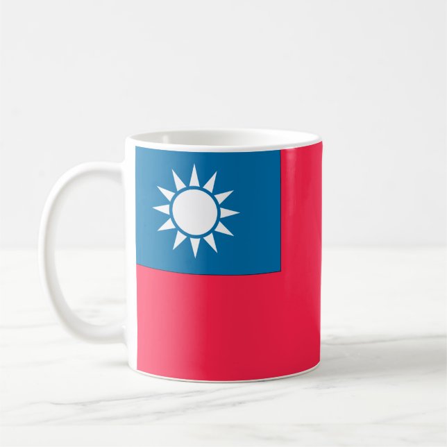 Taza De Café Bandera de Taiwán (Izquierda)