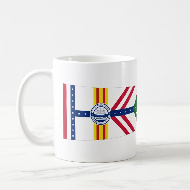 Taza De Café Bandera de Tampa, la Florida (Izquierda)