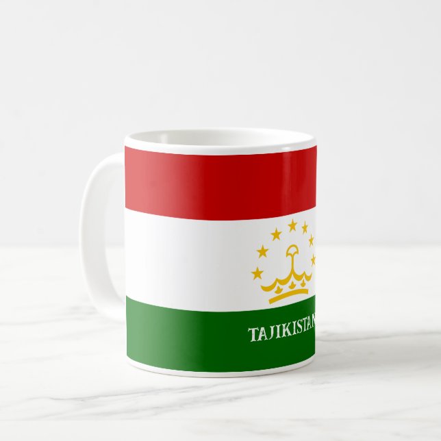 Taza De Café Bandera de Tayikistán (Anverso izquierdo)