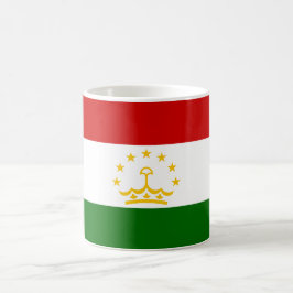 Taza De Café Bandera de Tayikistán (tayiko) (República de Tayik