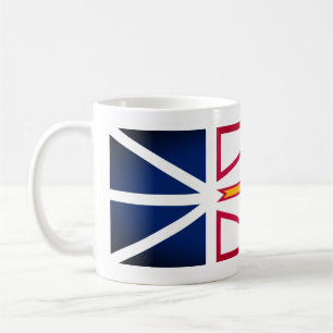 Taza De Café Bandera de Terranova y Labrador (vertical)