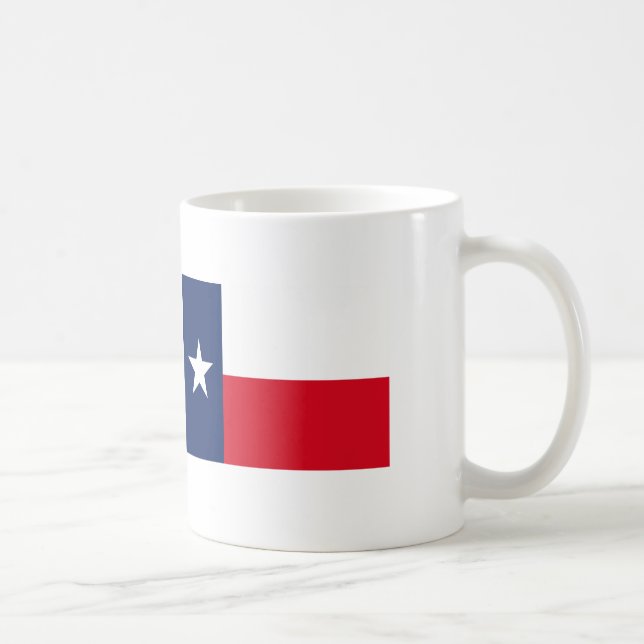Taza De Café Bandera de TEXAS - (Derecha)