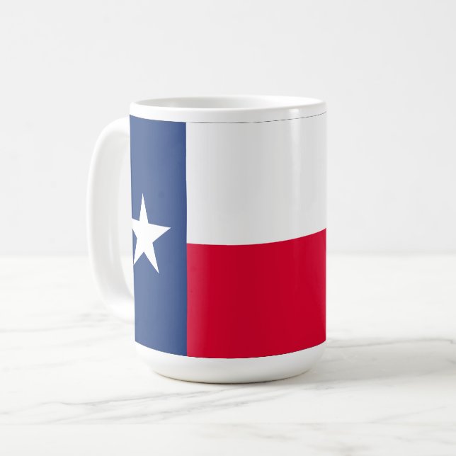 Taza De Café Bandera de Texas con Bluebonnets, Mug (Anverso izquierdo)