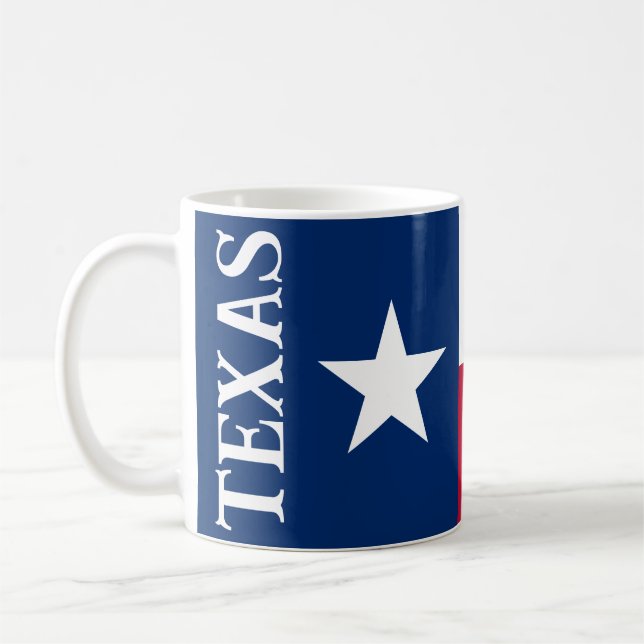Taza De Café Bandera de Texas para el café (Izquierda)