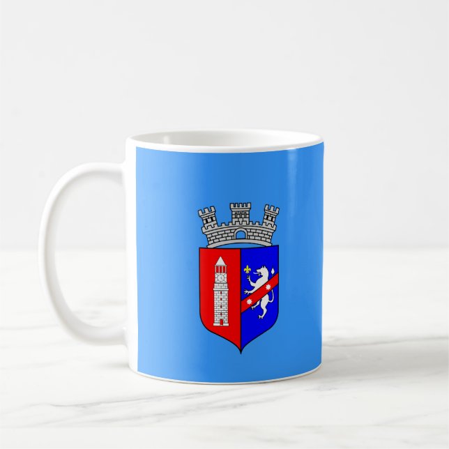 Taza De Café Bandera de Tirana, Albania de Café Mug (Izquierda)