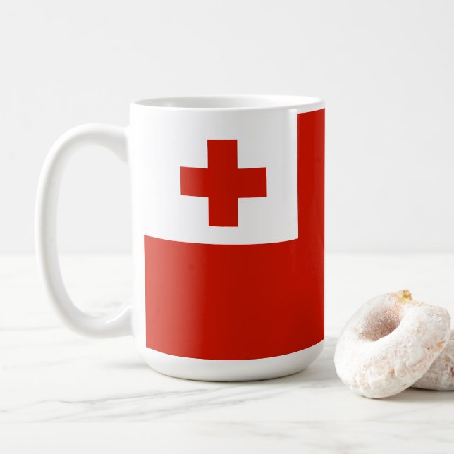 Taza De Café Bandera de Tonga (Con donut)