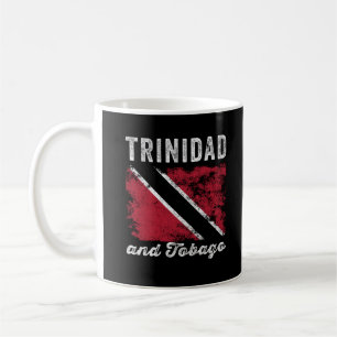 Taza De Café Bandera de Trinidad y Tobago angustiada