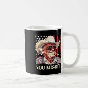 Taza De Café Bandera de Trump Vaquero Occidental Te Perdiste Tr
