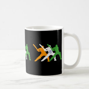 Taza De Café Bandera de Tsmen fanático del jugador de cricket d