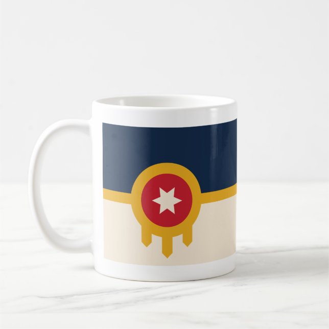 Taza De Café Bandera de Tulsa, Oklahoma (Izquierda)