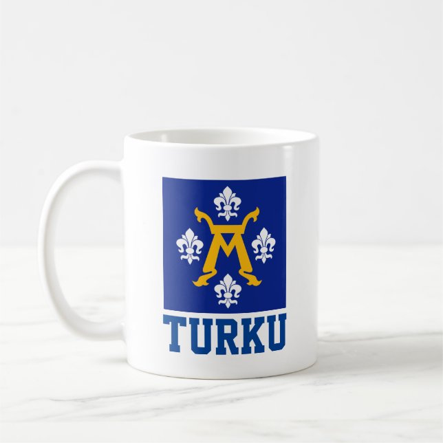 Taza De Café Bandera de Turku, Finlandia (Izquierda)