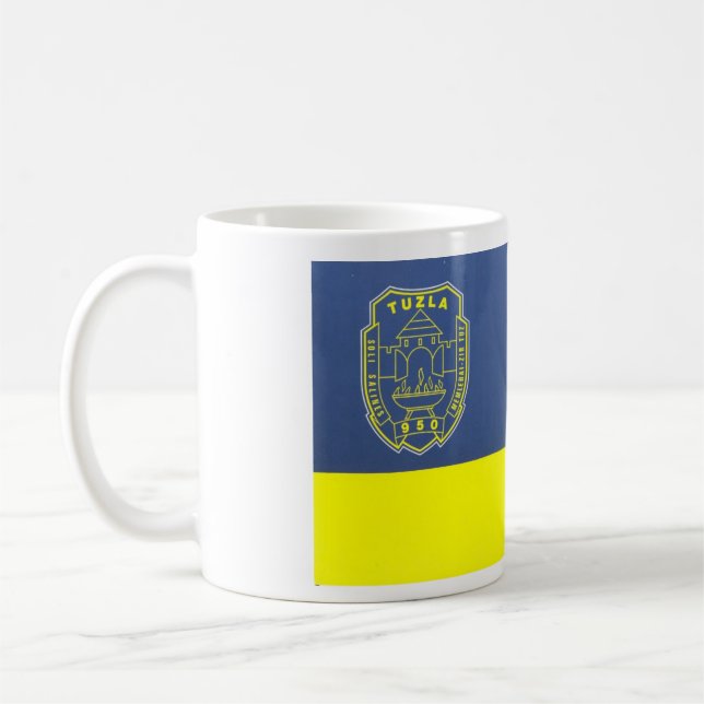 Taza De Café Bandera de Tuzla (Izquierda)