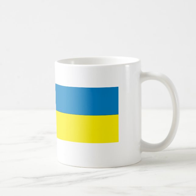 Taza De Café Bandera de Ucrania (Derecha)