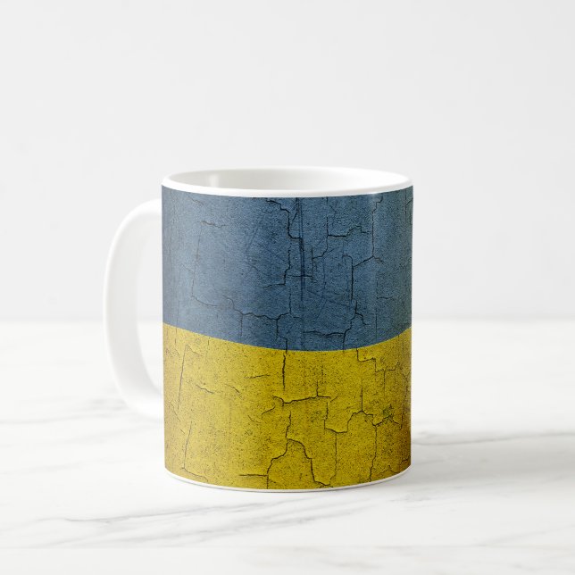 Taza De Café Bandera de Ucrania (Anverso izquierdo)