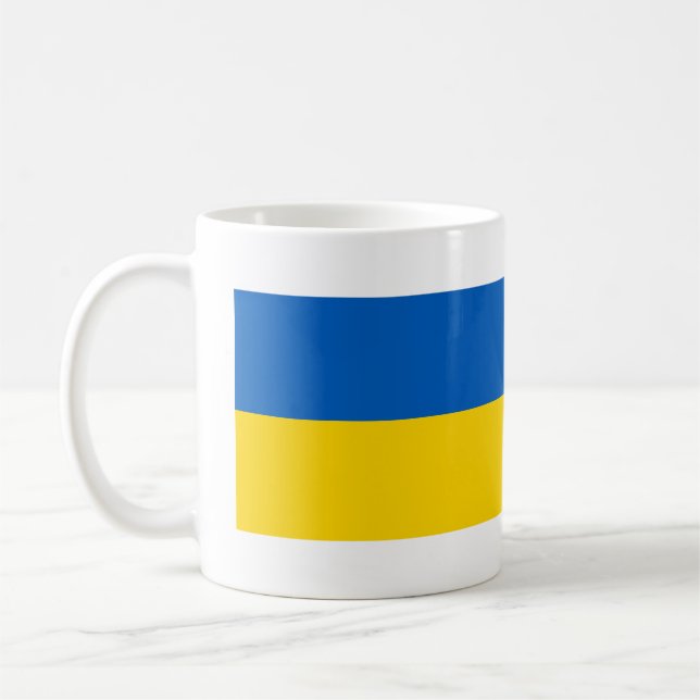 Taza De Café Bandera de Ucrania (Izquierda)