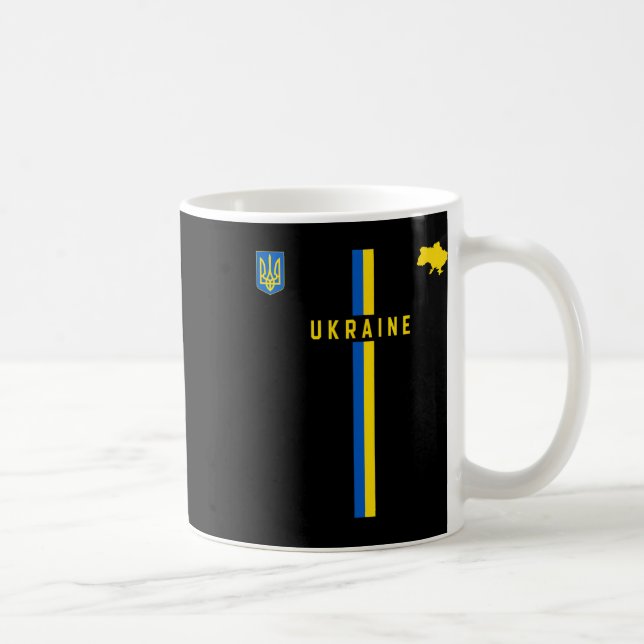 Taza De Café Bandera de Ucrania  (Derecha)