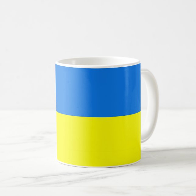 Taza De Café Bandera de Ucrania (Anverso derecho)