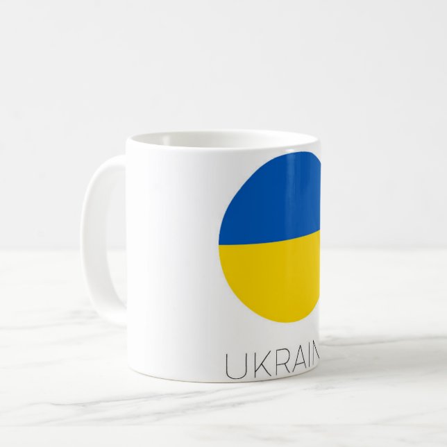 Taza De Café Bandera de Ucrania Café de viaje (Anverso izquierdo)