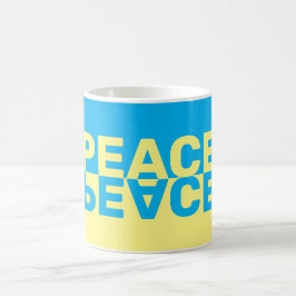 Taza De Café Bandera de Ucrania con cartas de paz