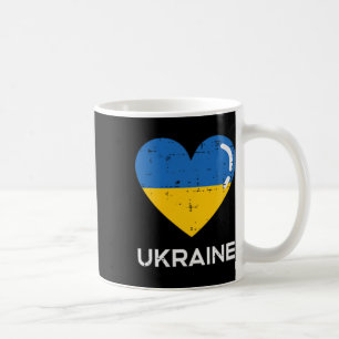 Taza De Café Bandera de Ucrania Corazón Bolsillo Amor Mujeres U