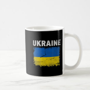 Taza De Café Bandera de Ucrania cosecha colores nacionales ucra