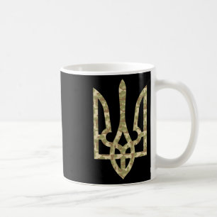 Taza De Café Bandera de Ucrania Emblema Nacional Ucraniano Tryz