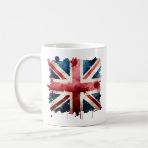 Taza De Café Bandera de unión de acuarela