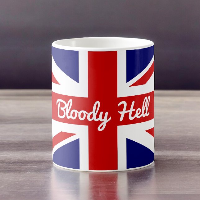 Taza De Café Bandera de Union Jack con curiosa cita (Subido por el creador)