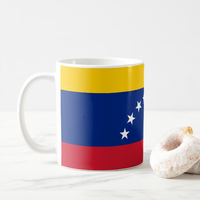 Taza De Café Bandera de Venezuela (Con donut)