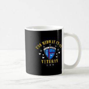 Taza De Café Bandera de veterano del portaaviones Uss Midway Cv