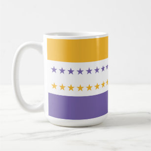 Taza De Café Bandera de victoria violenta vota por mujeres medi