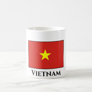Taza De Café Bandera de Vietnam (vietnamita)