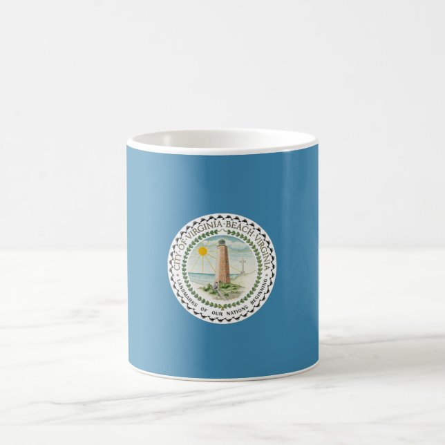 Taza De Café Bandera de Virginia Beach (Virginia, Estados Unido (Centro)
