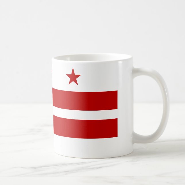 Taza De Café Bandera de Washington DC (Derecha)