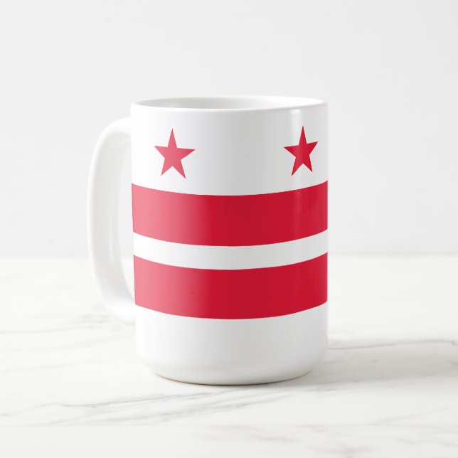 Taza De Café Bandera de Washington DC (Anverso izquierdo)