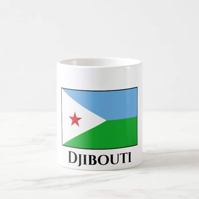 Taza De Café Bandera de Yibuti (Centro)