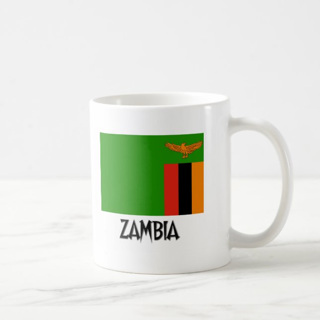 Taza De Café Bandera de Zambia (Derecha)
