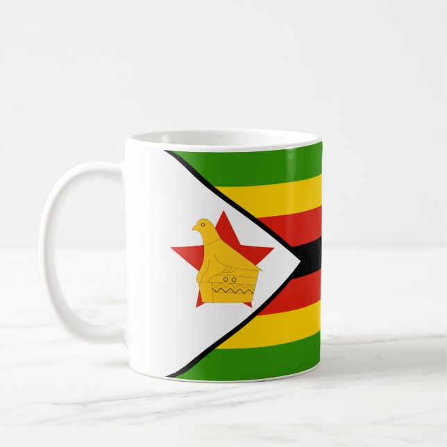 Taza De Café Bandera de Zimbabue (Izquierda)