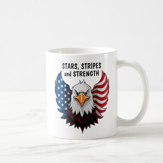Taza De Café Bandera del águila Estados Unidos (Derecha)