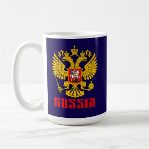 Taza De Café Bandera del águila imperial rusa