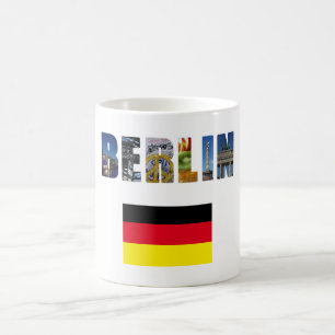 Taza De Café Bandera del alemán de Berlín