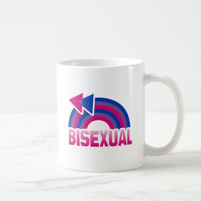 TAZA DE CAFÉ BANDERA DEL ARCOÍRIS BISEXUAL (Derecha)