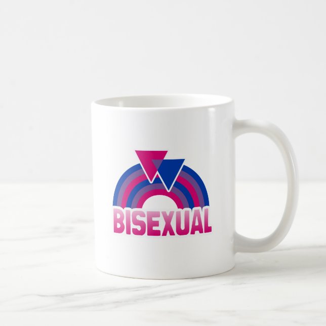 TAZA DE CAFÉ BANDERA DEL ARCOÍRIS BISEXUAL (Derecha)