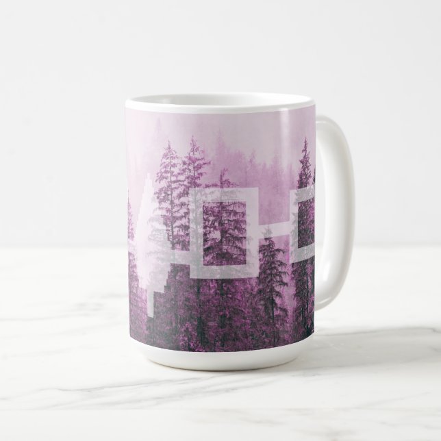 Taza De Café Bandera del bosque de Haudenosaunee Misty (Anverso derecho)